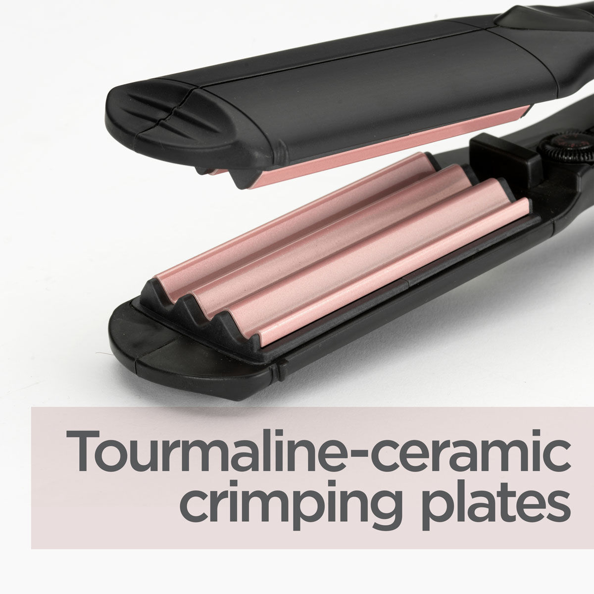 Tourmaline-ceramic crimping plates